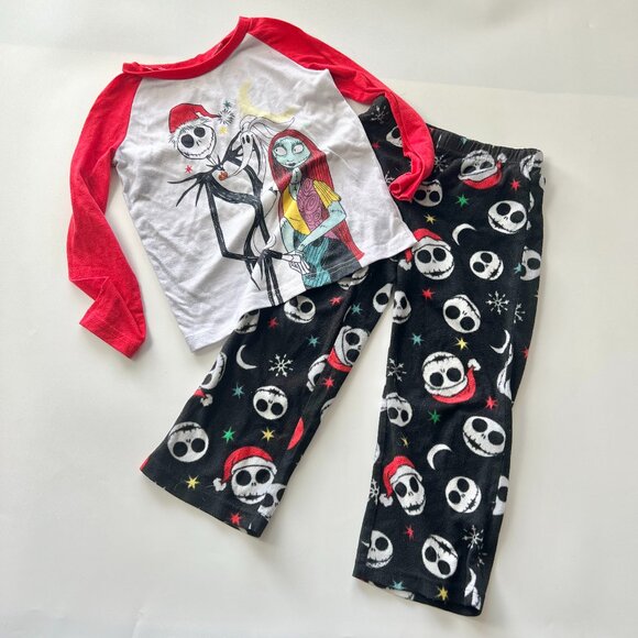 Kids 6 Nightmare Before Christmas Jack Sally Zero Holiday Pajamas - Picture 1 of 6